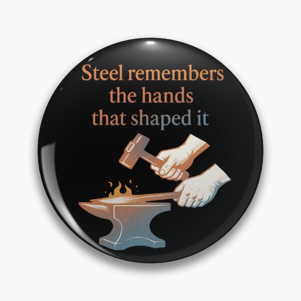 Item preview, Steel Remembers Elegant Blacksmith Quote Gradient Poster Design designed and sold by Virelo.