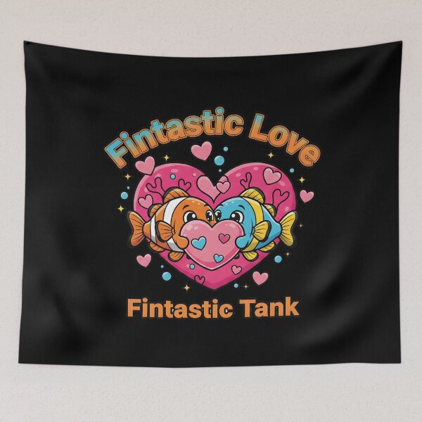 Item preview, Fintastic Love Tropical Clownfish Aquarium Couple Design  designed and sold by TankTherapyArt.