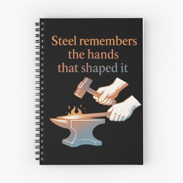 Item preview, Steel Remembers Elegant Blacksmith Quote Gradient Poster Design designed and sold by Virelo.
