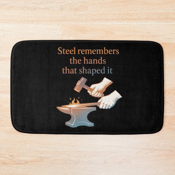 Item preview, Steel Remembers Elegant Blacksmith Quote Gradient Poster Design designed and sold by Virelo.
