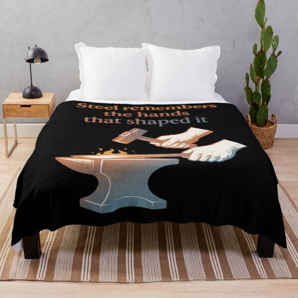 Item preview, Steel Remembers Elegant Blacksmith Quote Gradient Poster Design designed and sold by Virelo.
