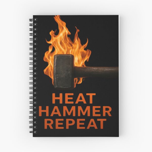 Item preview, Heat Hammer Repeat Blacksmith Forge Fire Motivational Design designed and sold by Virelo.