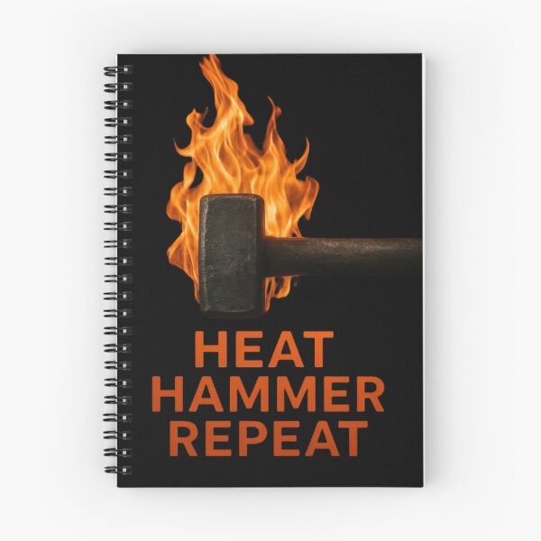 Item preview, Heat Hammer Repeat Blacksmith Forge Fire Motivational Design designed and sold by Virelo.