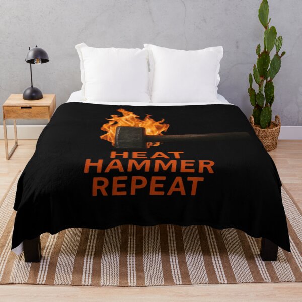 Item preview, Heat Hammer Repeat Blacksmith Forge Fire Motivational Design designed and sold by Virelo.