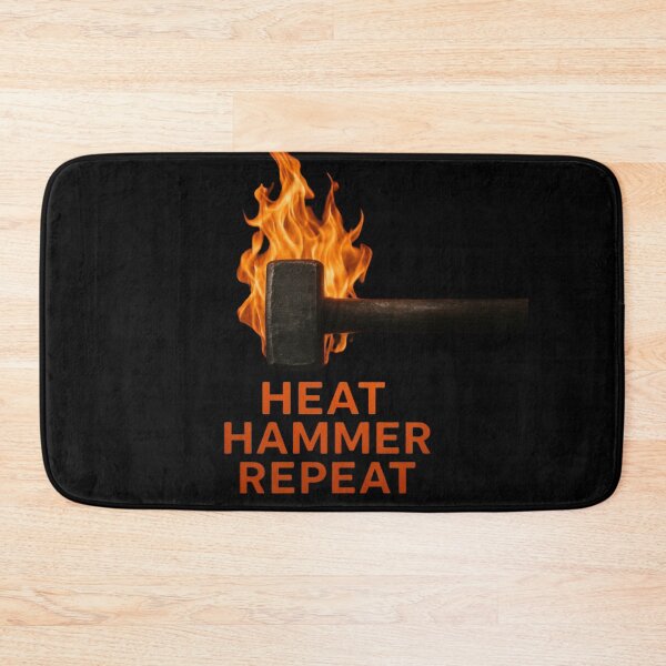 Item preview, Heat Hammer Repeat Blacksmith Forge Fire Motivational Design designed and sold by Virelo.