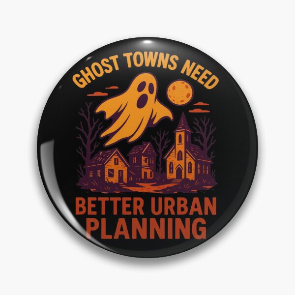 Item preview, Halloween Urban Planner Ghost Town Spooky Joke Graphic designed and sold by Virelo.