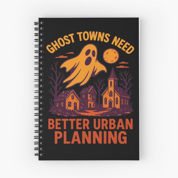 Item preview, Halloween Urban Planner Ghost Town Spooky Joke Graphic designed and sold by Virelo.