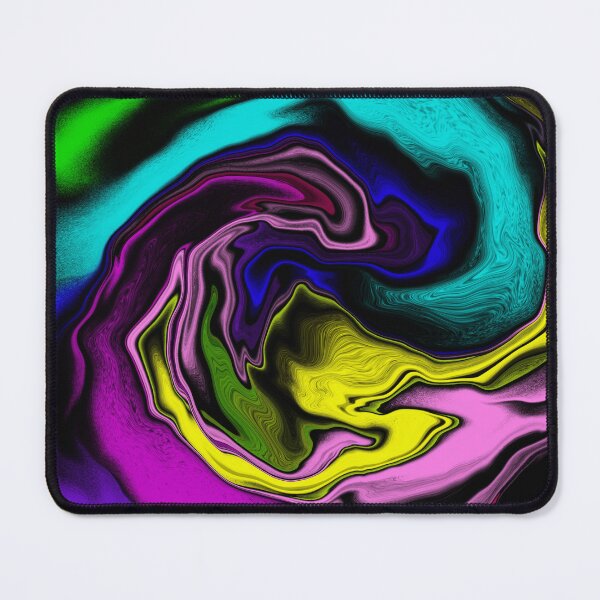 Item preview, Colors Flow abstract pattern black yellow pink blue designed and sold by Susanna Schorr.