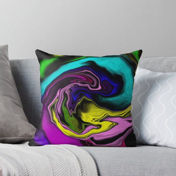 Item preview, Colors Flow abstract pattern black yellow pink blue designed and sold by Susanna Schorr.