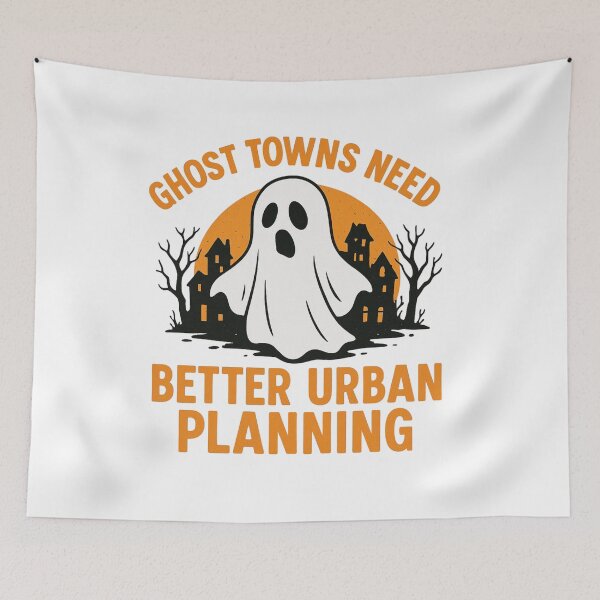 Item preview, Funny Urban Planner Ghost Town Halloween designed and sold by Virelo.