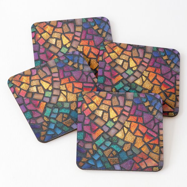Item preview, Gaudi Inspired Colorful Mosaics Tile Luminous Pattern designed and sold by GrinGalore.