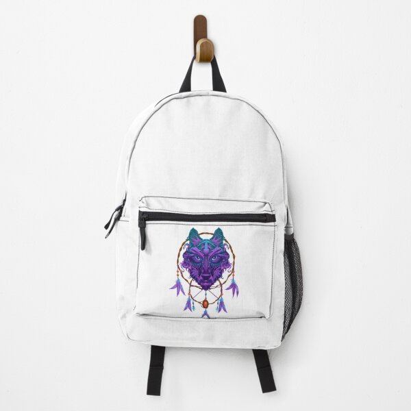 Item preview, Mystic Purple Wolf Dreamcatcher - Spiritual Guardian Art designed and sold by VitalusDesignArtV.