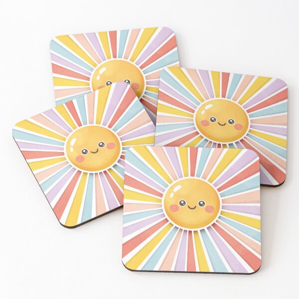 Item preview, Cute Smiling Sun with Rainbow Rays – Colorful Kids Wall Art & Nursery Decor designed and sold by SuzieStarr.