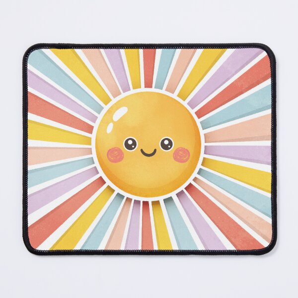 Item preview, Cute Smiling Sun with Rainbow Rays – Colorful Kids Wall Art & Nursery Decor designed and sold by SuzieStarr.