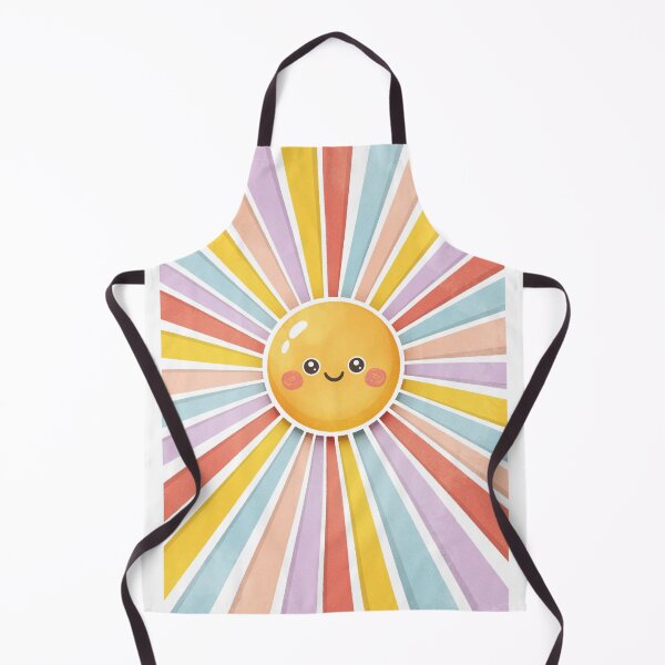 Item preview, Cute Smiling Sun with Rainbow Rays – Colorful Kids Wall Art & Nursery Decor designed and sold by SuzieStarr.