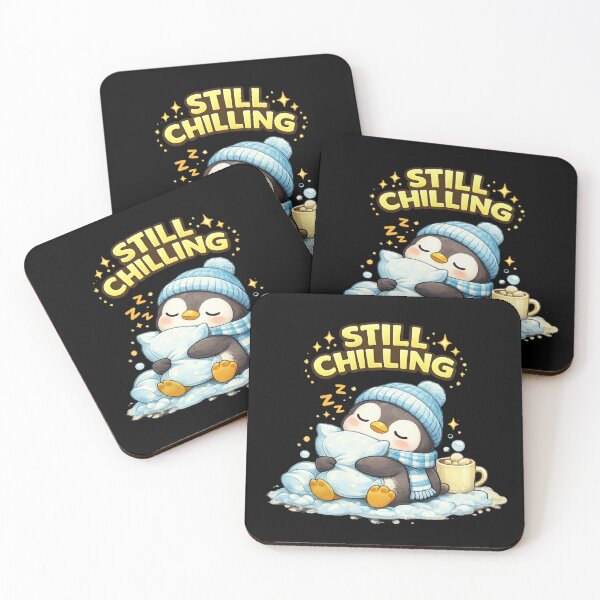 Item preview, Still Chilling Cute Penguin Cozy designed and sold by Papier Atelier Art.