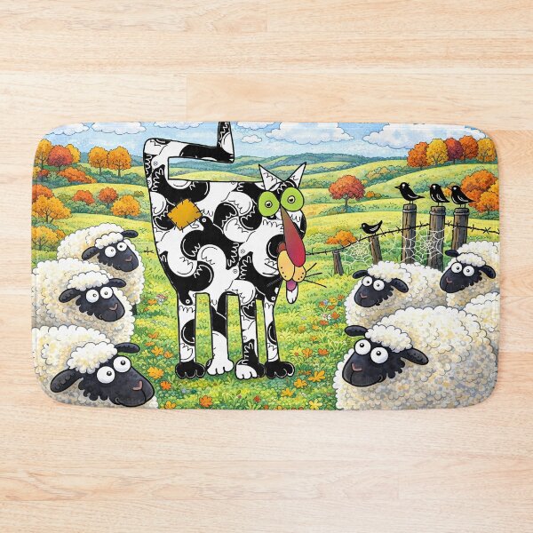 Item preview, Cat Disguised as a Sheep in a Meadow designed and sold by cuprum.