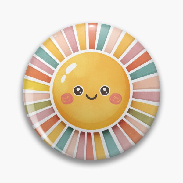 Artikelvorschau, Cute Smiling Sun with Rainbow Rays – Colorful Kids Wall Art & Nursery Decor entworfen und verkauft von SuzieStarr.