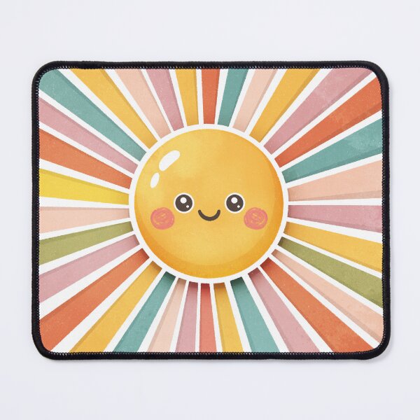 Item preview, Cute Smiling Sun with Rainbow Rays – Colorful Kids Wall Art & Nursery Decor designed and sold by SuzieStarr.