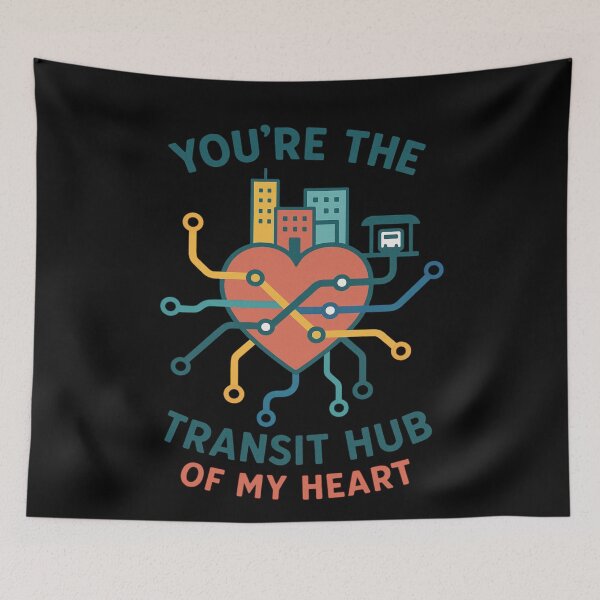 Item preview, Valentine Urban Planner Transit Heart Funny Gift designed and sold by Virelo.