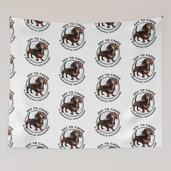 Item preview, Off to Cause A Kerfuffle Dachshund Mom Dog Mom designed and sold by PolaMaku.