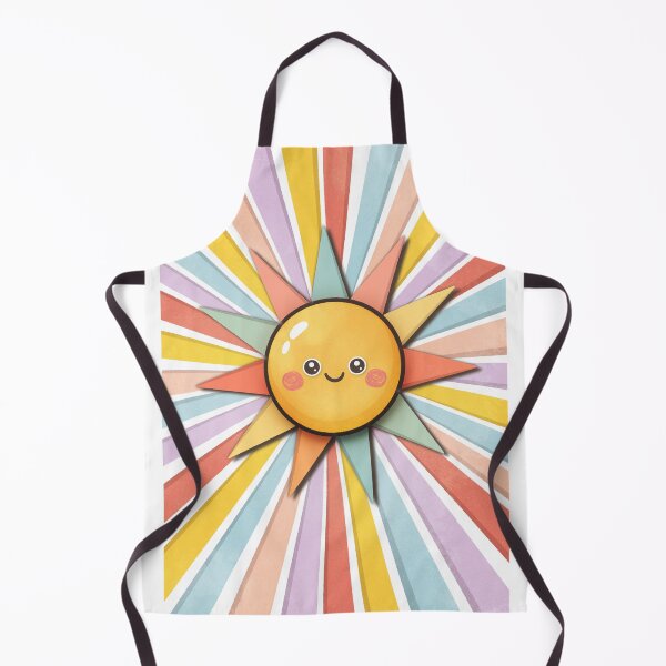 Item preview, Cute Smiling Sun with Rainbow Rays – Colorful Kids Wall Art & Nursery Decor designed and sold by SuzieStarr.