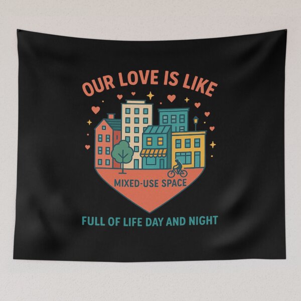 Item preview, Valentine’s Day Urban Planner Mixed Use Love Design designed and sold by Virelo.