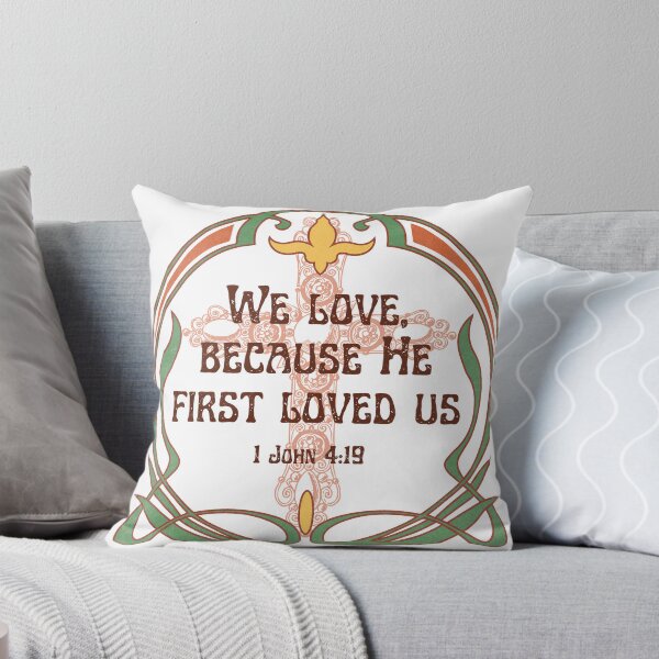 Item preview, We Love Because He First Loved Us | 1 John 4:19 Art Nouveau Design designed and sold by Stella Maris Designs.