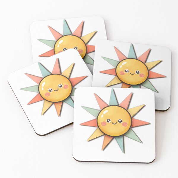 Item preview, Cute Smiling Sun with Rainbow Rays – Colorful Kids Wall Art & Nursery Decor designed and sold by SuzieStarr.