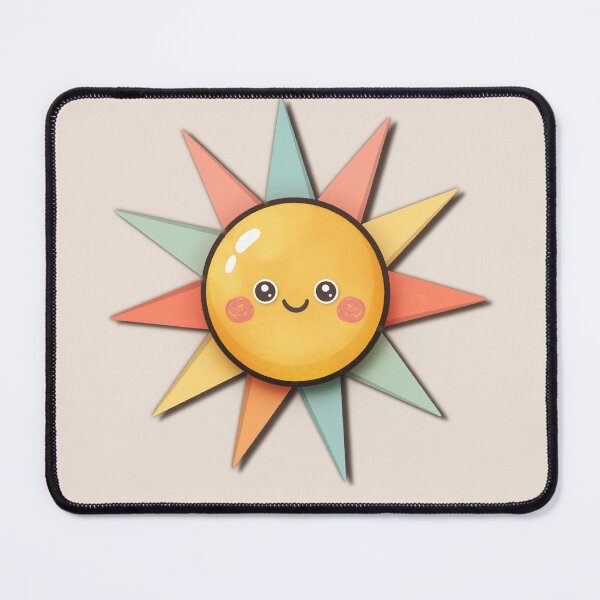 Item preview, Cute Smiling Sun with Rainbow Rays – Colorful Kids Wall Art & Nursery Decor designed and sold by SuzieStarr.