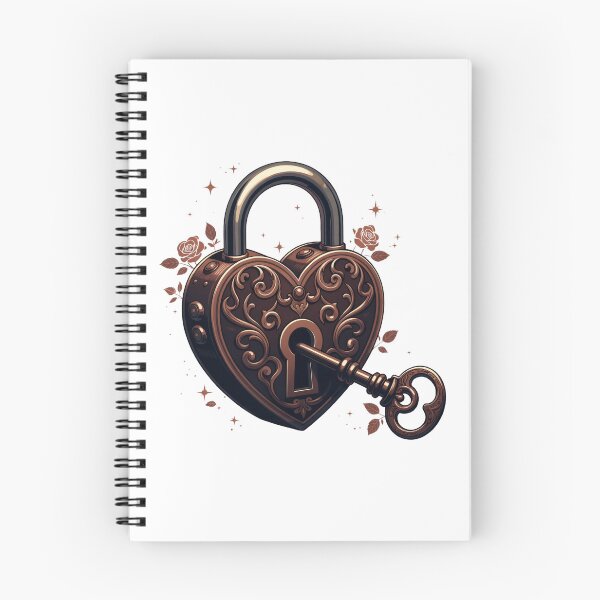 Item preview, Vintage Heart Lock and Key designed and sold by Jagruti_Artzone.