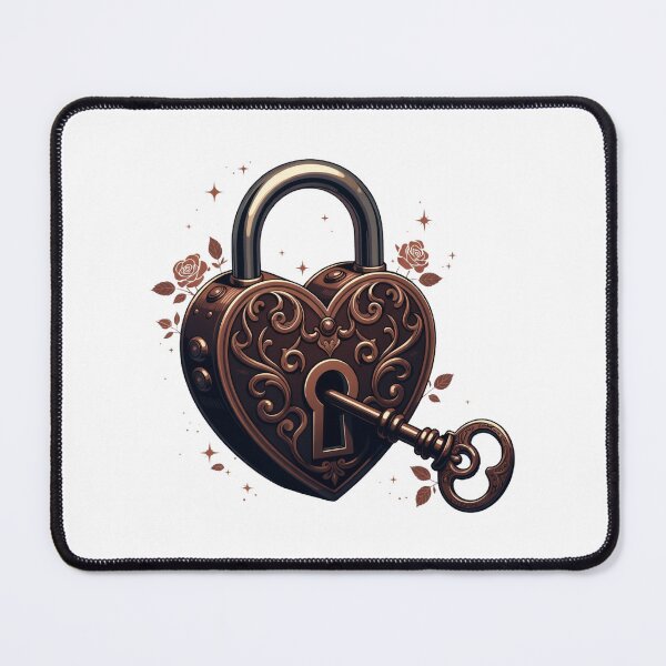 Item preview, Vintage Heart Lock and Key designed and sold by Jagruti_Artzone.