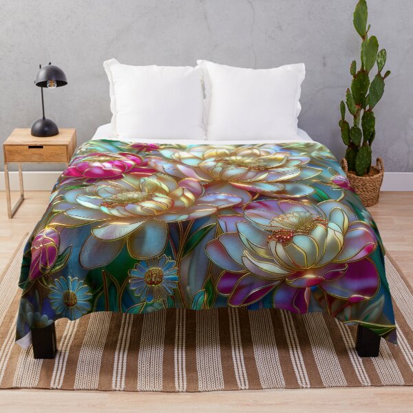 Item preview, Peonies Flowers Stained Glass designed and sold by MargaretWiktor.