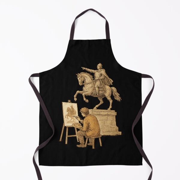 Item preview, Medieval Knight on Horse Statue Artist Painting Vintage designed and sold by Virelo.
