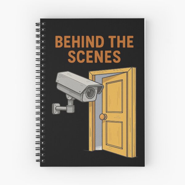 Item preview, Behind The Scenes Security Camera Cartoon Joke designed and sold by Virelo.