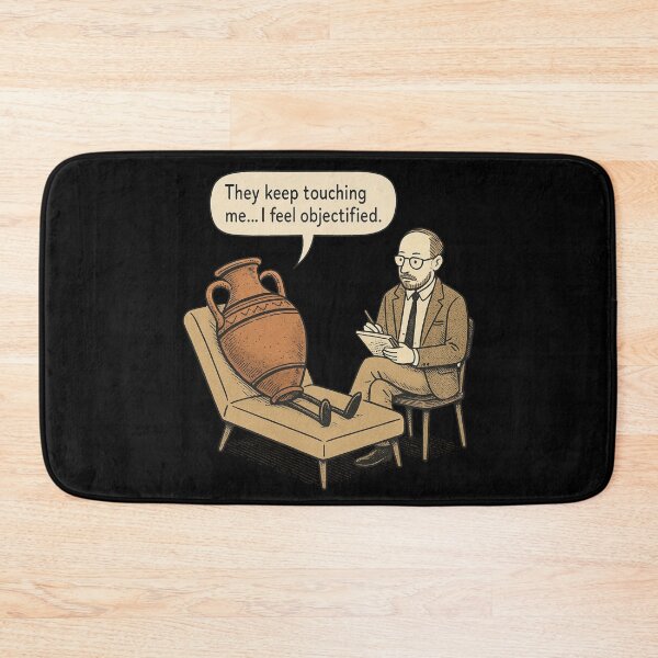 Item preview, Funny Therapy Pun I Feel Objectified Vase Cartoon designed and sold by Virelo.