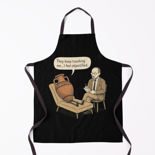 Item preview, Funny Therapy Pun I Feel Objectified Vase Cartoon designed and sold by Virelo.
