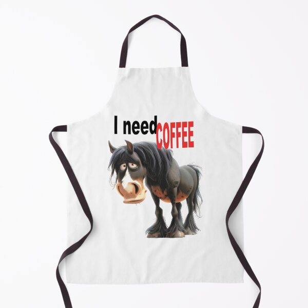 Item preview, Miserable horse nieghs I need coffee designed and sold by LoneAngel.