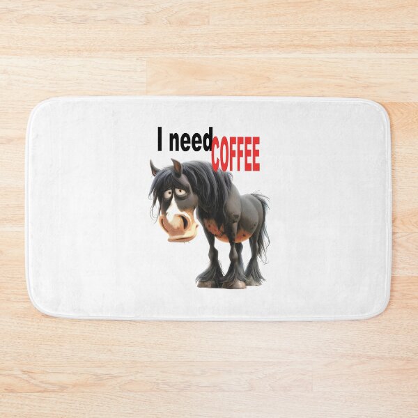 Item preview, Miserable horse nieghs I need coffee designed and sold by LoneAngel.
