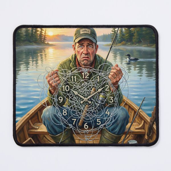 Item preview, Tangled Fishing Line Clock Panic designed and sold by EimSol.