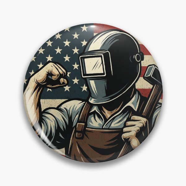 Item preview, Strong Blacksmith With Hammer Patriotic USA Forge Design designed and sold by Virelo.