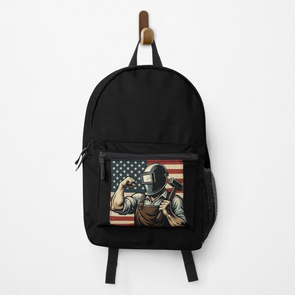 Item preview, Strong Blacksmith With Hammer Patriotic USA Forge Design designed and sold by Virelo.