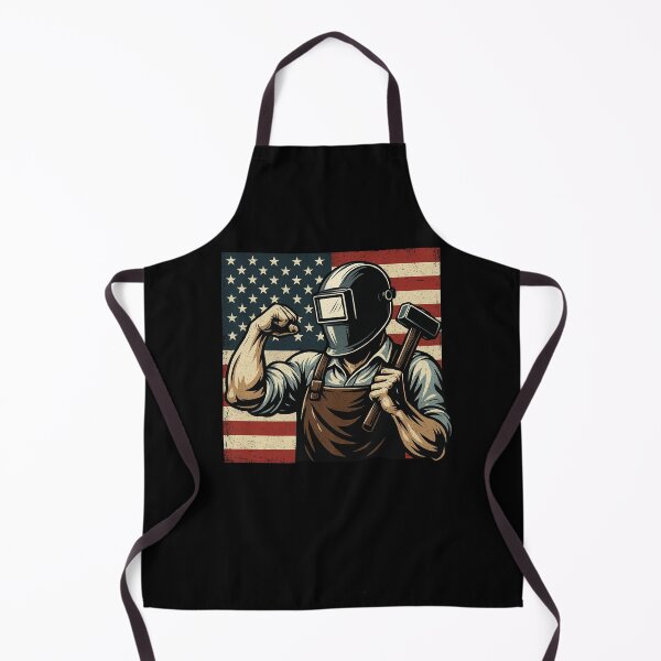 Item preview, Strong Blacksmith With Hammer Patriotic USA Forge Design designed and sold by Virelo.