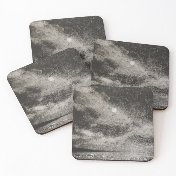 Item preview, Hazy Moon shine black and white coastal scene designed and sold by LisaLeQuelenec.