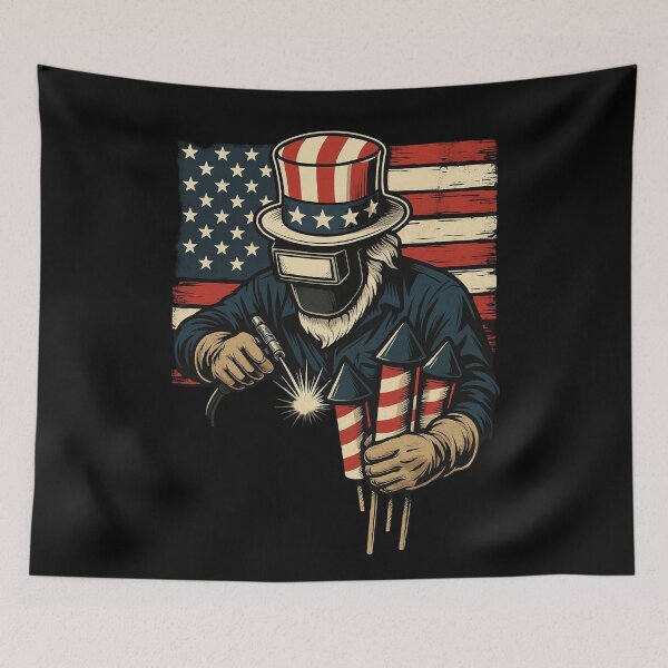 Item preview, Welding Uncle Sam Patriotic 4th of July Design designed and sold by Virelo.