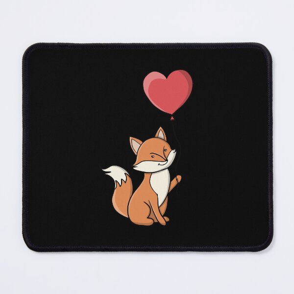 Item preview, Cute Fox Holding a Red Heart Balloon designed and sold by shopdiego.