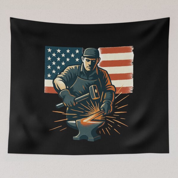 Item preview, Freedom Forge American Flag Metalsmith Art designed and sold by Virelo.