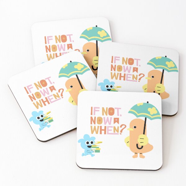 Item preview, If Not Now, When? Cute Motivational Illustration designed and sold by KKCreationz.
