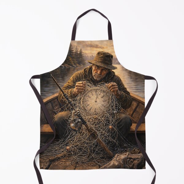 Item preview, Vintage Angler Tangled Line Clock designed and sold by EimSol.