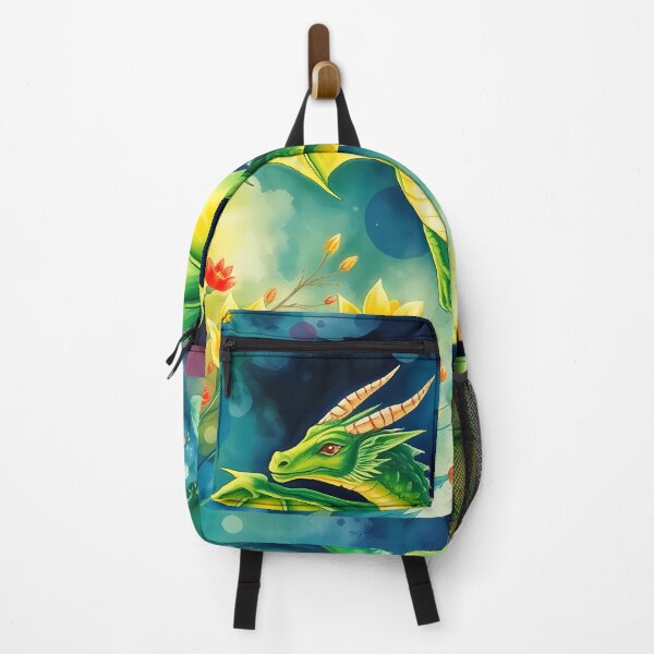 Item preview, Green Dragon Flying Among Flowers designed and sold by cuprum.